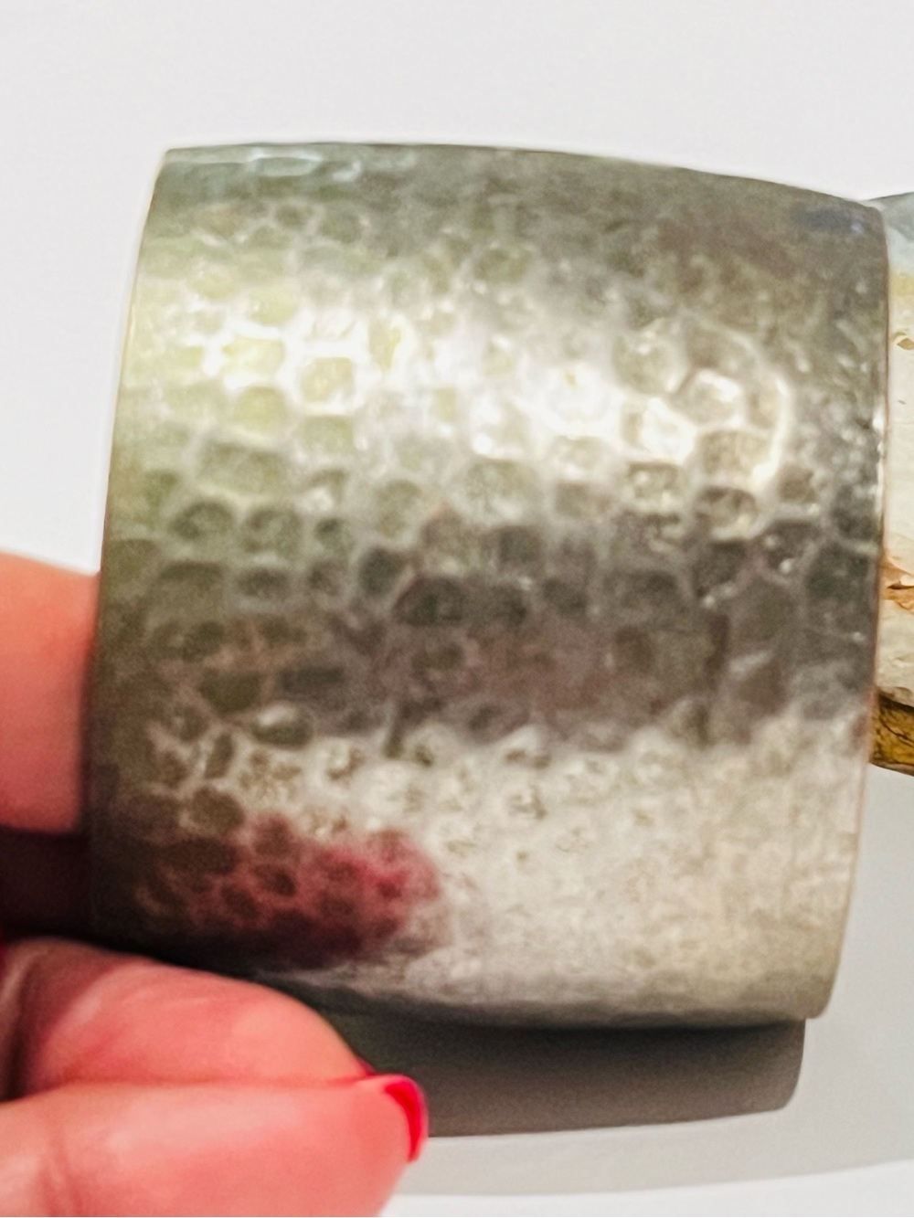 Hammered Metal Cuff Bracelet in Silver $10 - Picture 4 of 8